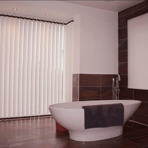 Vertical blinds in a bathroom in Nottingham